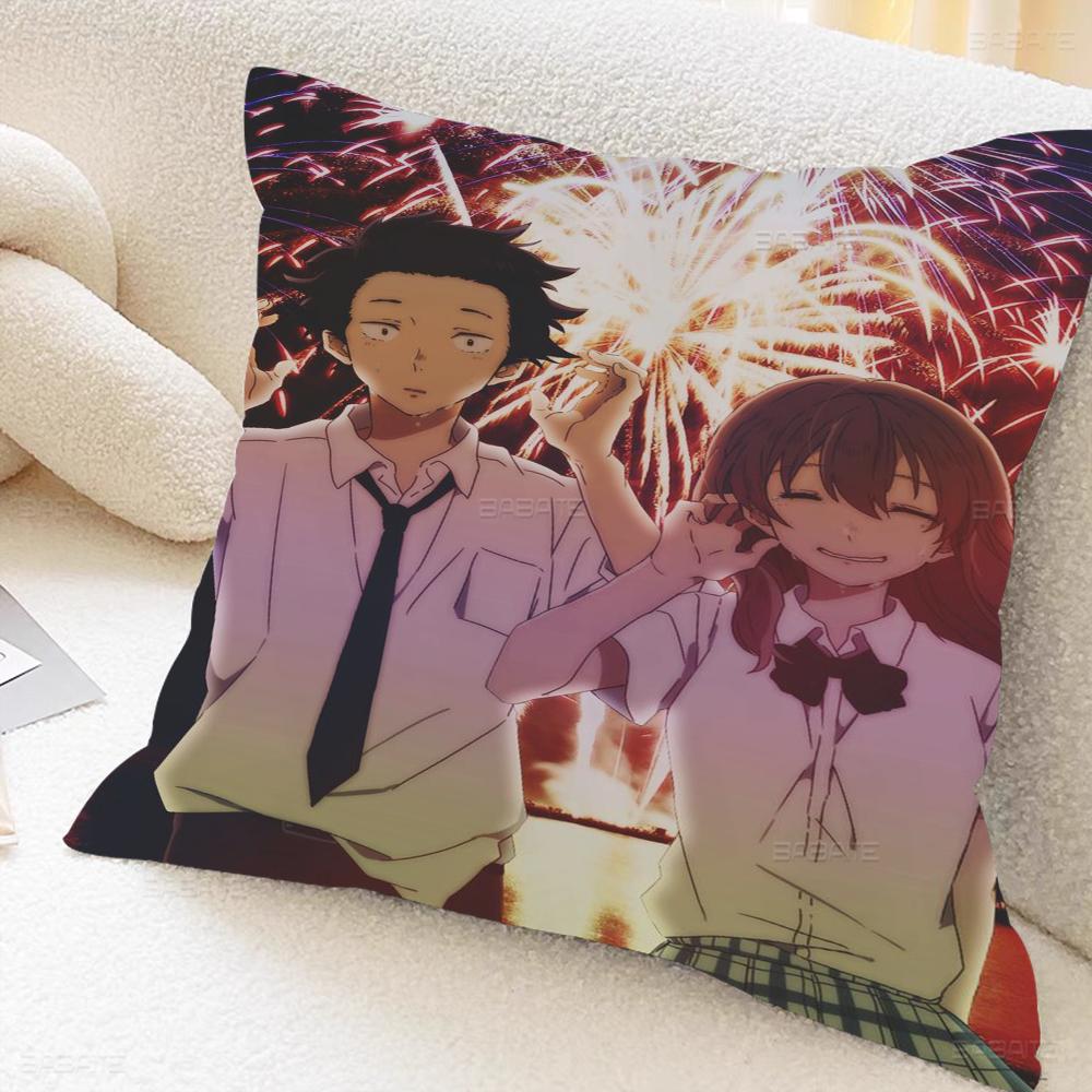 A Silent Voice Pillow Anime Pillow Sofa Bed Head Pillow Cover Cushion Cover 45x45 Cm Fashion