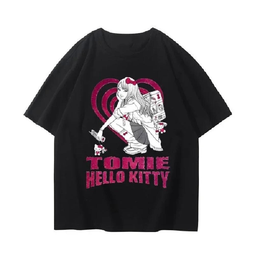 

Casual Cartoon T Shirt Women Printed T-shirt for Women Women Loose Oversized Tees Large Size Streetwear Harajuku Tees Fashion XXXXXL чорний