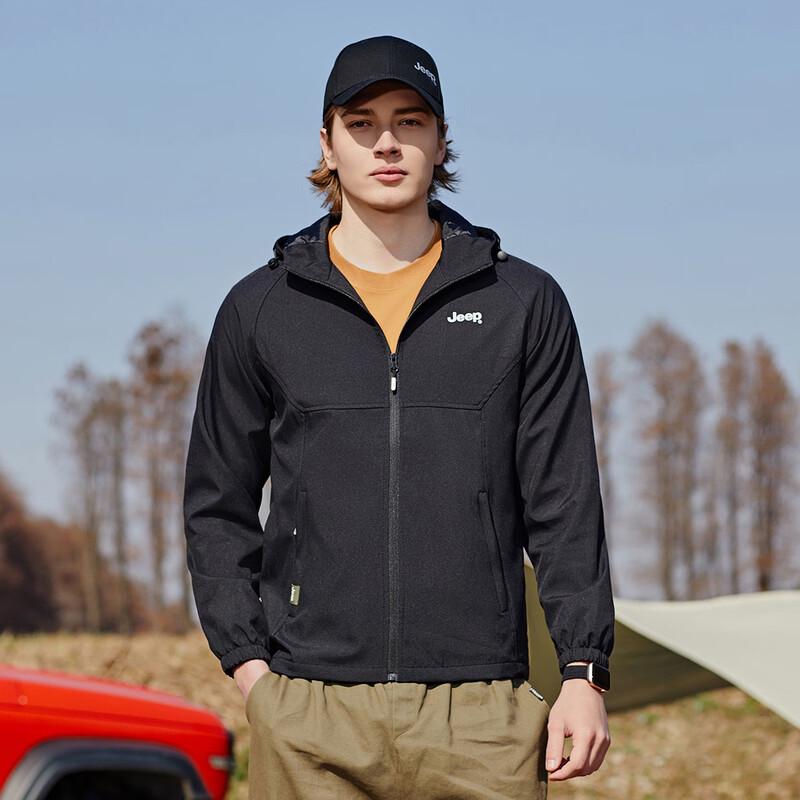 Jeep Men's Autumn Casual Hooded Jacket