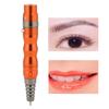 Delineador de ojos profesional semipermanente, lápiz para tatuajes de cejas y labios, máquina de tatuajes recargable, naranja