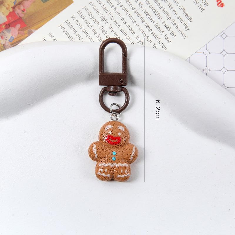 Cartoon Weihnachten Schlüsselanhänger Niedlich Harz Weihnachtsmann Weihnachtsbaum Anhänger Schlüsselring Taschenzubehör Feiertagsparty Weihnachtsgeschenk