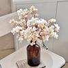 Artificial Peach Blossom Realistic Fake Silk Flower Stem Home Office Wedding Party Faux Flower Table Centerpiece Decoration