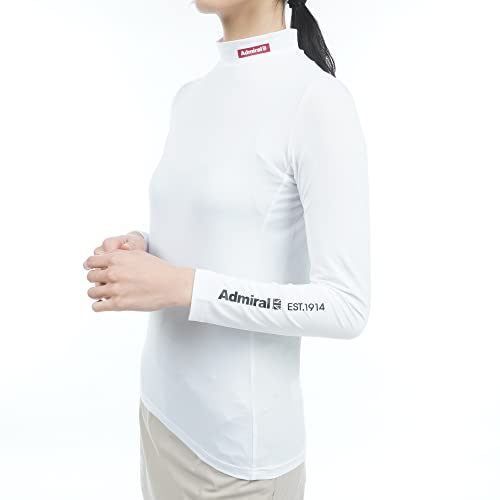 Admiral Golf ADLA348 Women's Classic Mock Neck Innerwear, White