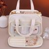 Dual Zone Makeup Bag With Pu Material For Travel And Daily Use