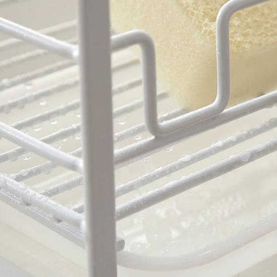 Suport pentru burete din fier forjat Înălți partea inferioară a robinetului de chiuvetă anti-deformat Suport de scurgere de bucătărie Ustensile de bucătărie