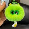 Imitation Rex Rabbit Fur Plush Keychain Cute Cartoon Keychain Bag Accessories  Gifts For Girls