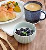 Tableware East Outlet Colon Horsetail Bowl Japanese Tableware Small Bowl Cafe Tableware (Blue Penetration)