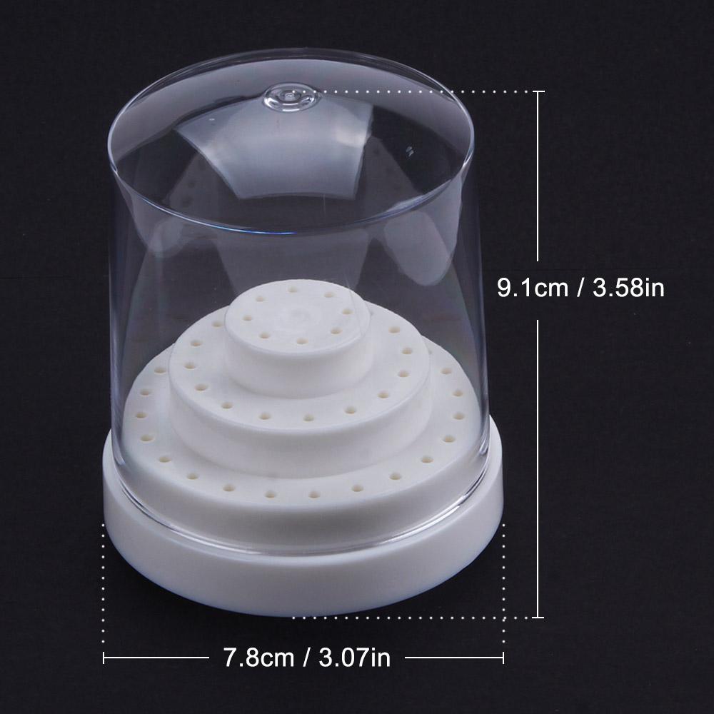 

10/14/20/48 отверстий, акриловый держатель для сверл для ногтей, маникюрный фрезерный пустой ящик для хранения, подставка, резак, контейнер, аксессуары для ногтей, инструмент 48 Slots White