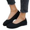 Foreign trade large size spring new low-heeled round head foot cover shallow mouth mother shoes women's knitted versatile casual soft-soled single 