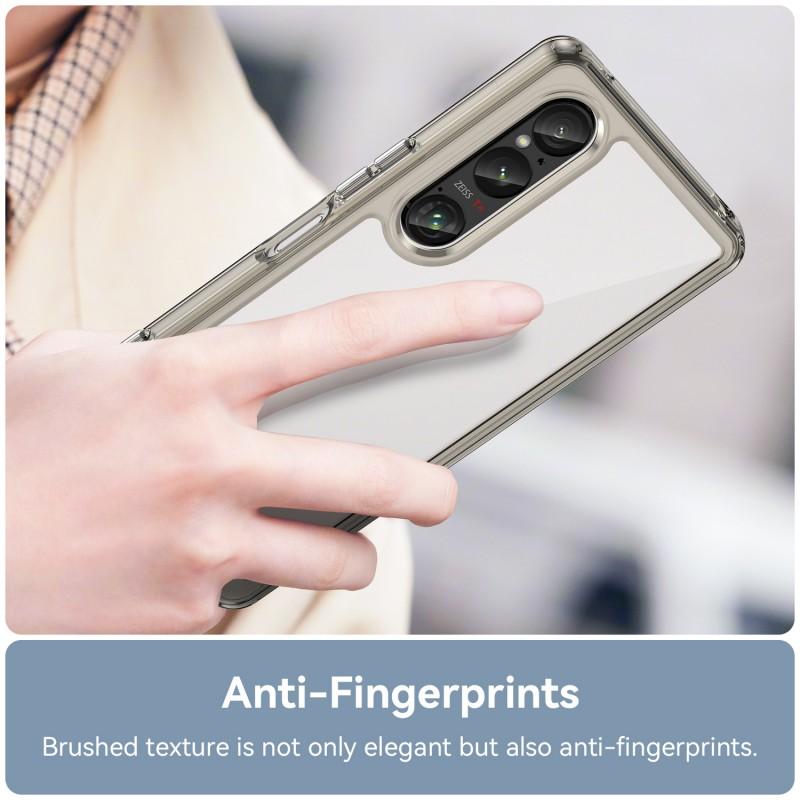 For Sony Xperia 1 VI Phone Case WANLONFENG XC Series TPU Acrylic Cover with Tempered Glass (Big Lens Hole)