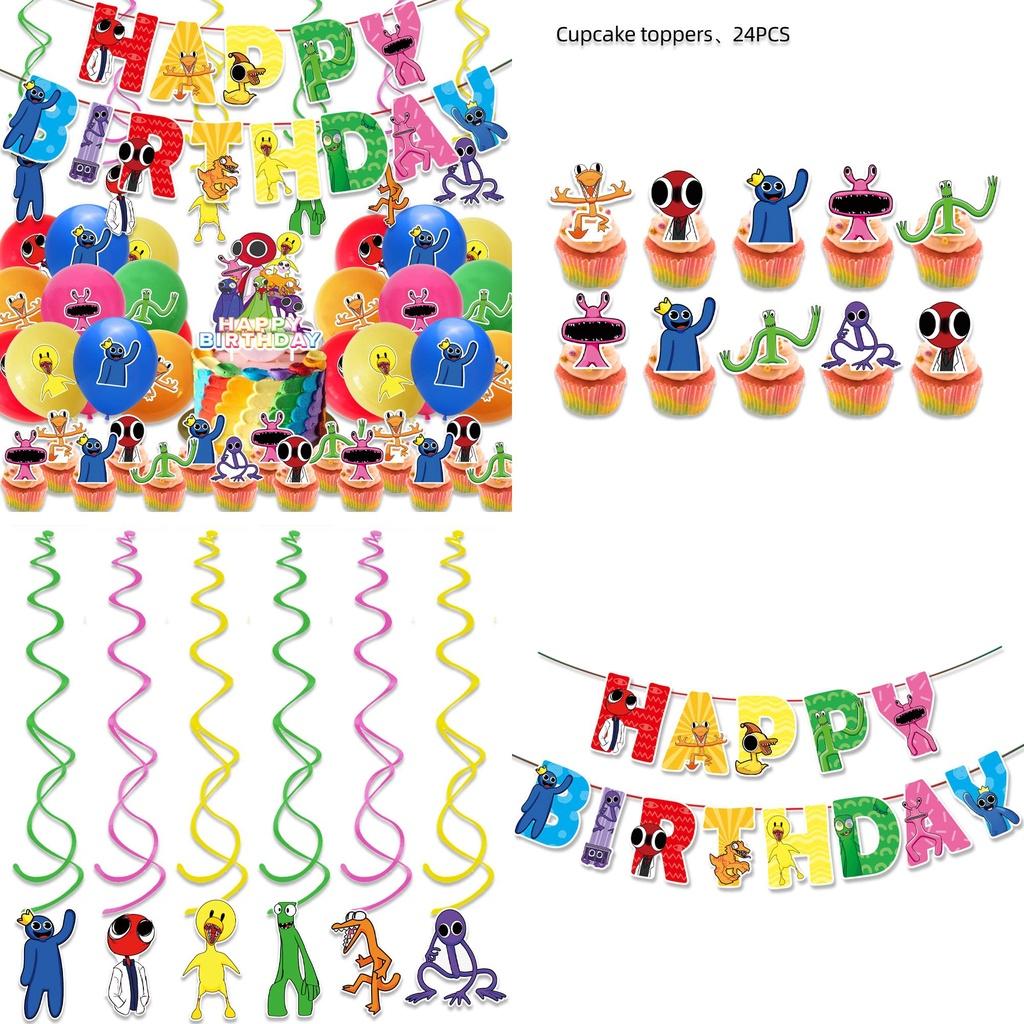 Levendige Roblox Rainbow Friends Verjaardagsfeest Decoraties Benodigdheden Kit Voor Kinderen