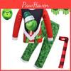 Pijama Fantasia Cosplay Monstro Verde Festivo de Natal O Grinch Para Crianças