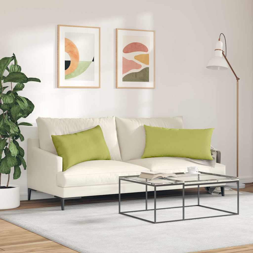 Sofa Cushions 2 Pcs Light Green 80 X 40 Cm Fabric