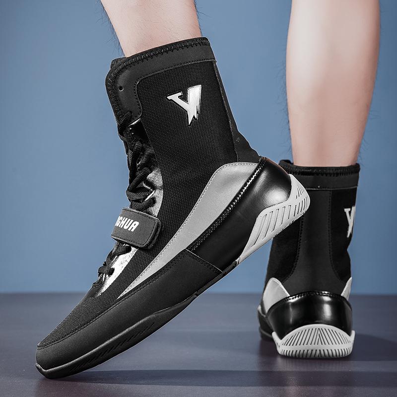 Herren Boxschuhe Kampfschuhe Professionell Bequem Kampfsport Athletisches Training Wrestling Schuhe Top Qualität Leichtgewichtige Boxstiefel