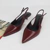 Mode 2025 Frühling High Heels Damen Kleiderschuhe Schlangenmuster Retro-Stil Spitz Mules Slingbacks Elegant Arbeit Büro Dame Pumps