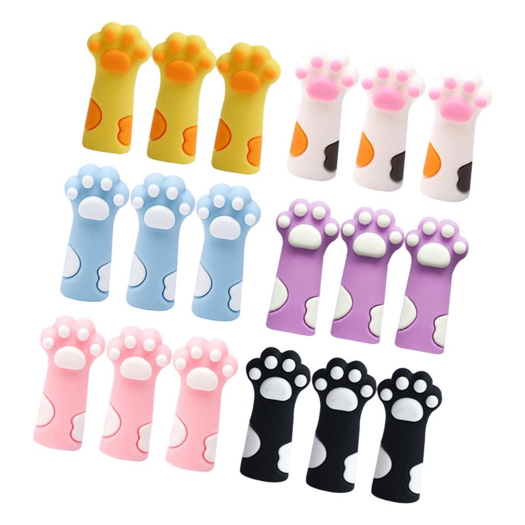 Cat Paw Knitting Pin Stoppers Gifts Reusable Silicone Knit Pin Tips Covers for Crafting Sweater Quilting Crocheting Hand Sewing