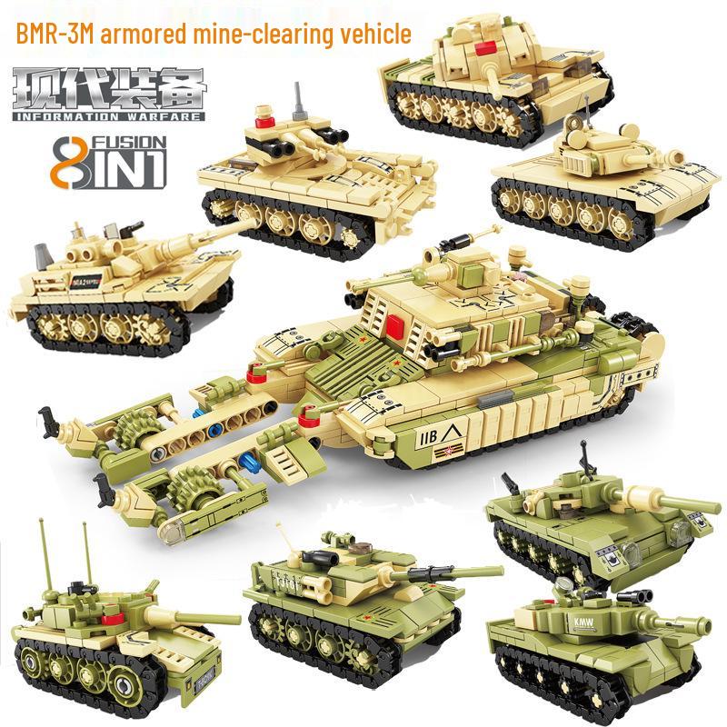 Kaizhi 84122: Набор строительных блоков «Военный транспорт 8-в-1»