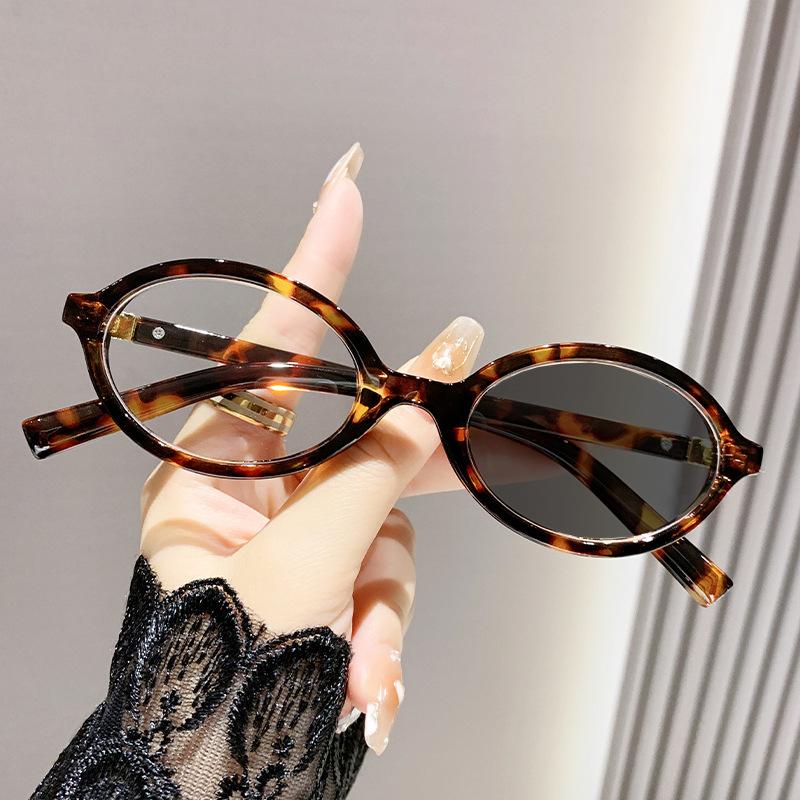 Advanced Elliptical Frame Photochromic Myopia Glasses Anti Blue Light Optical Prescription Eyewear 0 TO 4 0