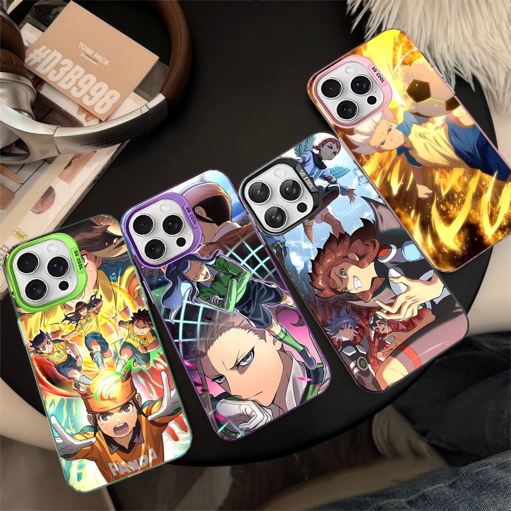 Axel Blaze Firestorm Inazuma Eleven Anime Phone Case For iPhone 17 16 15 14 11 12 13 Pro Max Pro Plus Colored Silver Cover