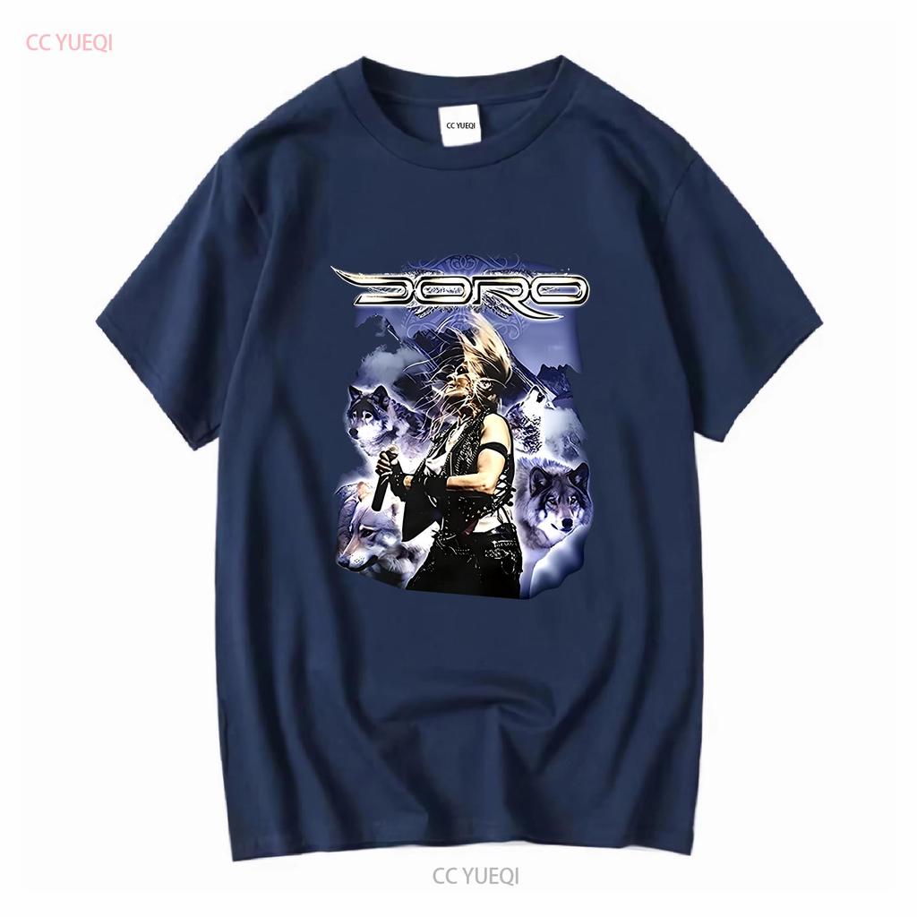 Doro Wolf Pesch T-Shirt, schwarz, Herren, Größen S–5XL, lang- oder kurzärmelig, Vintage-Look, gewaschen, für jeden Tag, weich, bequem, lässig