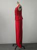 Elegant Women's V-neck Vest & Long Pants Summer Two-piece Set