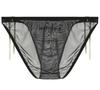 L Black STC String Panties Swimsuit Sheer Bikini Sexy Swimwear [G-Station] See-Through Men's