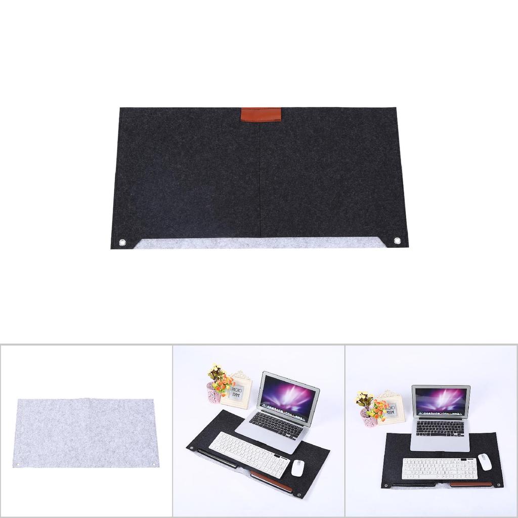 Felts Desk Laptop Mat Storage Table Pad New Dark Gray
