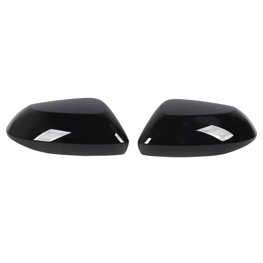 1Pair Rearview Side Mirror Cover High Strength Glossy Black Rugged Side Mirror Cover Cap Housing Replacement for Toyota