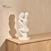 Balanced Weight Ornament 3D Printed Hugging Couple Sculpture, Abstract Embrace Figurine with Smooth Curves, Minimalist Statue Stain Resistant Material