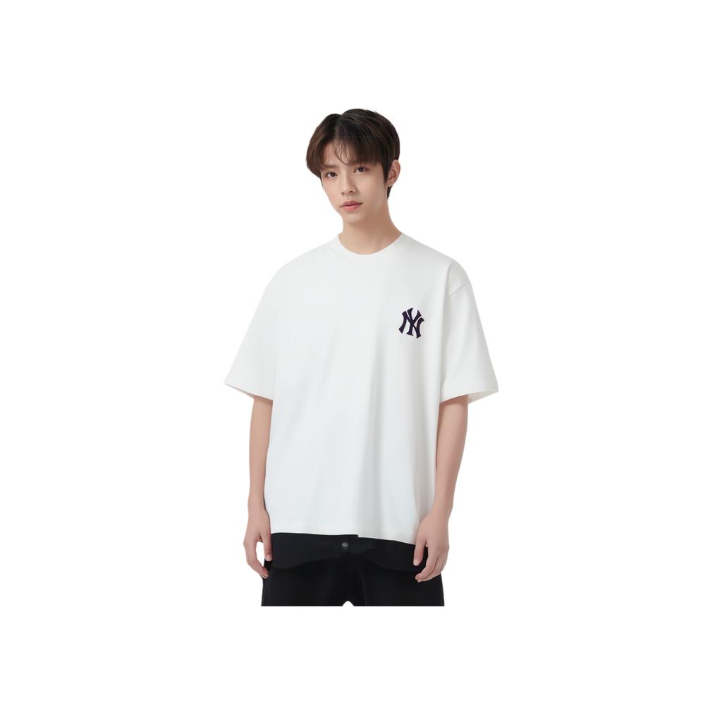 New MLB New York Yankees T Shirt Unisex Cream 3ATSM0344-50CRS