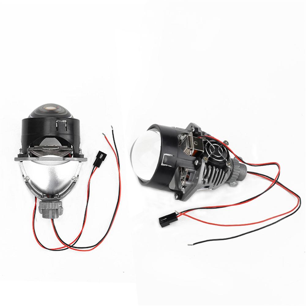 2.5'' Car LED Headlight Bulbs High Low Beam Projector Lens For H4 H7 9005 9006