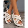 Sandalias Nuevas Mujer Verano Señoras Sandalias Planas Moda Velcro Zapatos de Playa