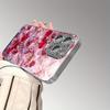 Pink Waterdrop Cherry Blossoms Pattern Tempered Glass Phone Case For iPhone 17 16 15 14 13 12 11 Pro Max 16 Plus 17 Air Cover