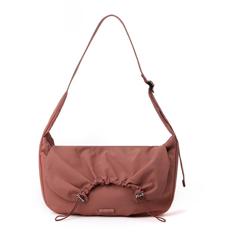 

Повседневная женская сумка-мессенджер Большой вместимости для поездок на работу Легкая ленивая сумка-пельмень на кулиске