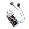 Card Insertion Lavalier Bluetooth Earphones LED Screen Wireless Headphones  Support SD Card