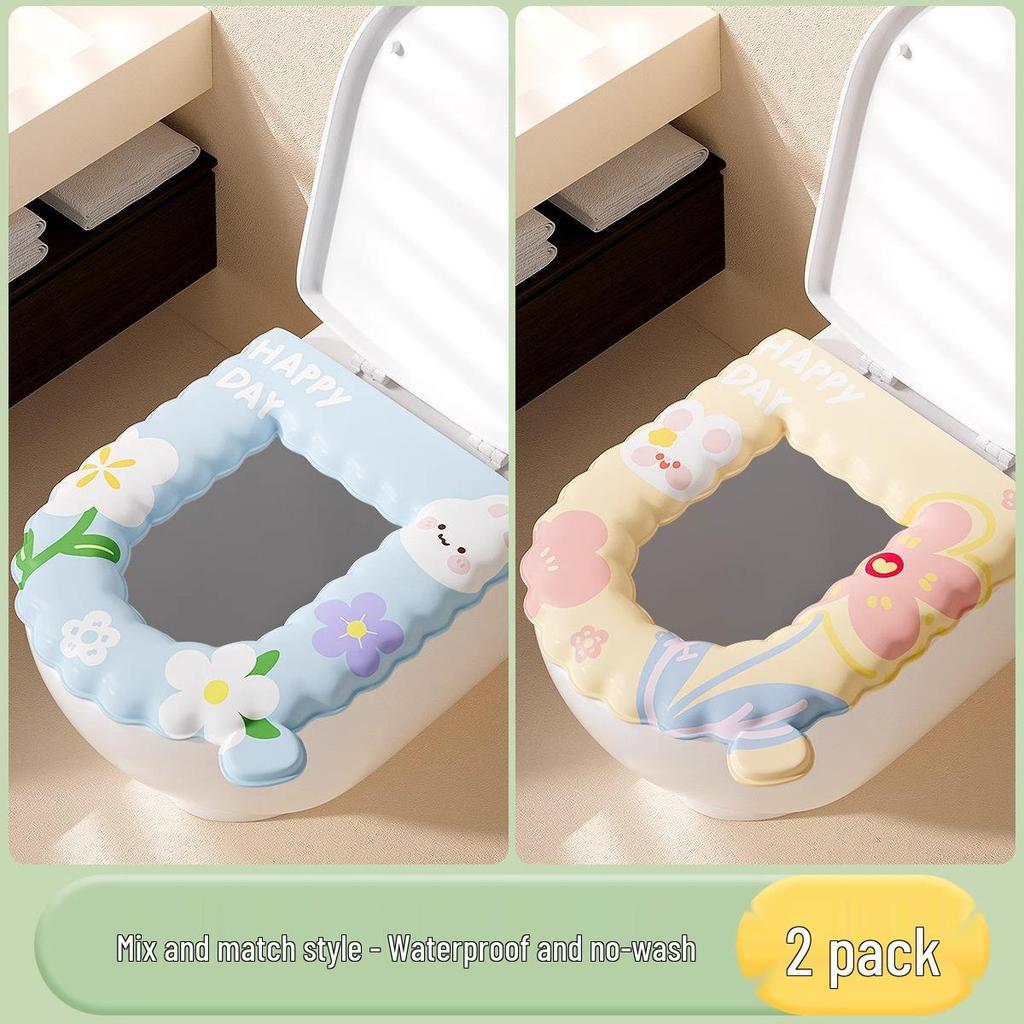 Waterproof High-Foam EVA Toilet Seat Cushion: Washable, Wipeable, Cute Winter Style