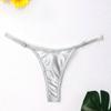 G-streng for kvinner Glanset trekantform Ensfarge Elastisk Myk Midje Justerbar stropp Anti-septisk Pustende Thong Lady Truser Truser