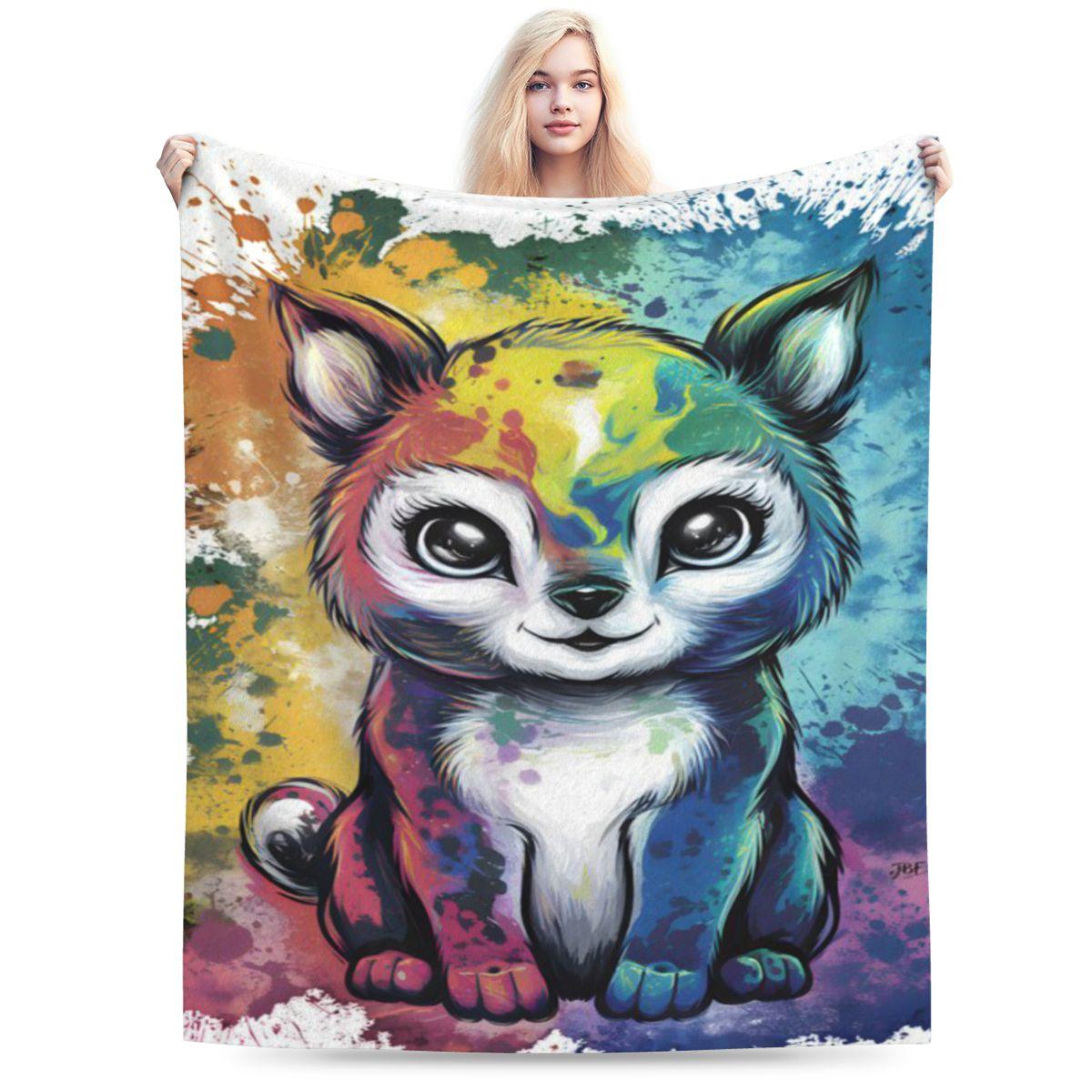 

Adorable Puppy Pastel Paint Splattered Custom Warm Gift An UltraSoft Micro Fleece Blanket 75x100cm (30x40inch)