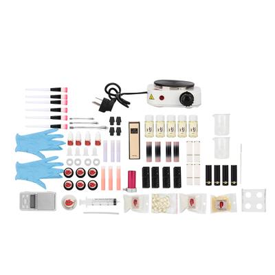 Conjunto de moldes para batom faça você mesmo, ferramenta para artesanato de bálsamo labial caseiro, recipiente para batom, conjunto para iniciantes, fogão elétrico