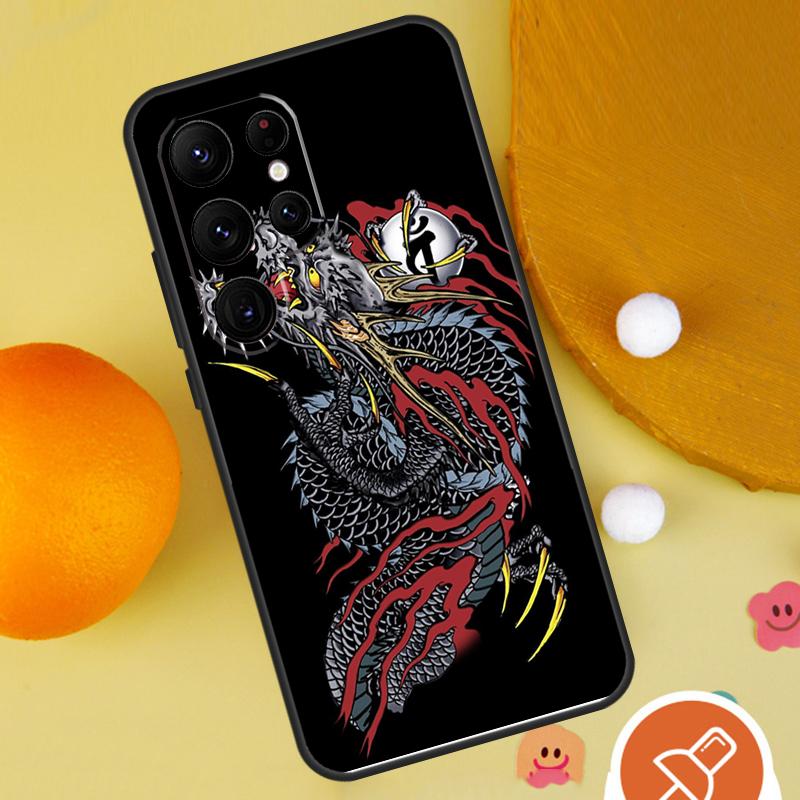 Yakuza Dragon Tattoo Case For Samsung Galaxy S23 S22 S21 Ultra S20 FE S8 S9 S10 Plus Note 10 20 Ultra Cover