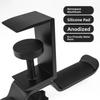 Aluminum Zinc Zinc Alloy Earphone Bracket Hanger Double Hook Headset Rack Holder  For Under Desk