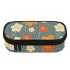 Pencil Pouch Wear Resistant Polyester Simple Design Zipper Closure with Mesh Pocket Removable Divider and Pen Slots for Students