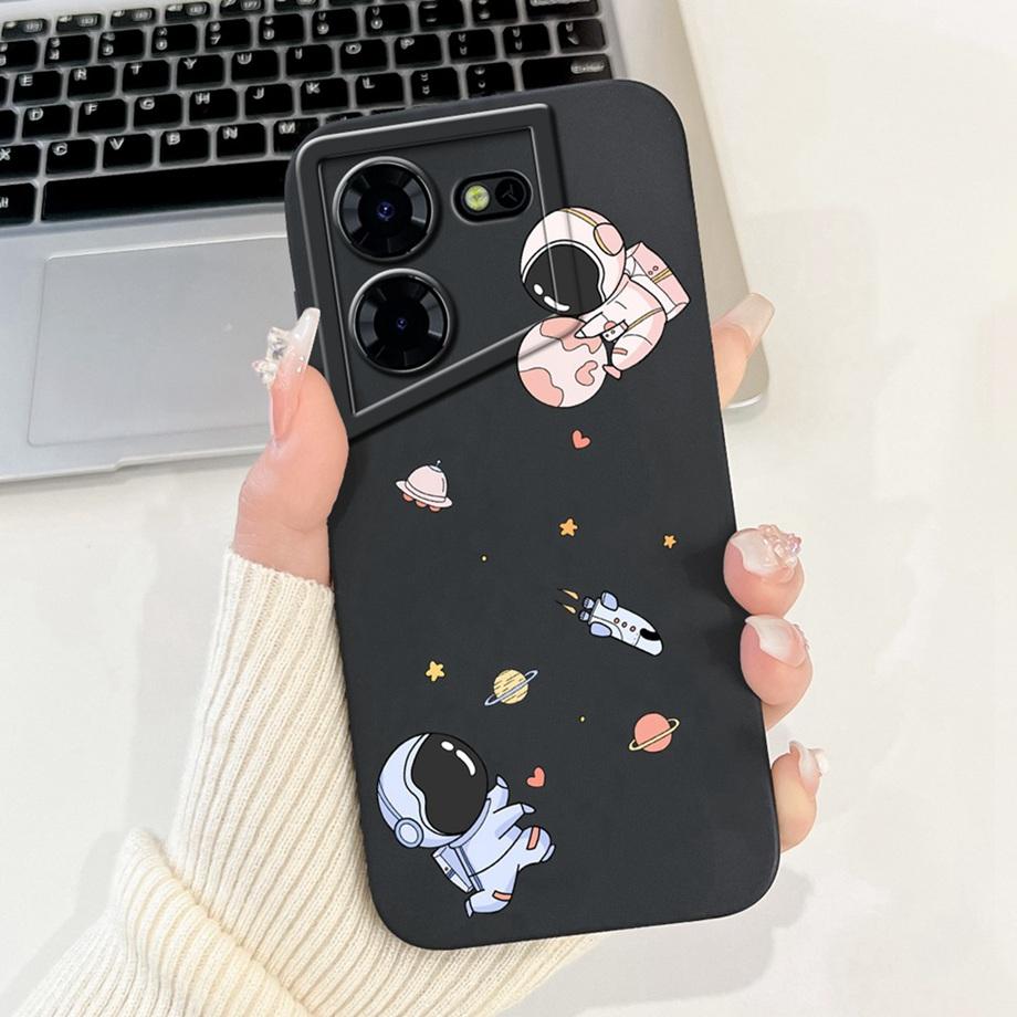 For Tecno Pova 5 Pro Pova5 5Pro 5G LH8n Phone Case Silicone Soft Back Cover Bumper Dragon Black Cat Flower Butterfly Pattern