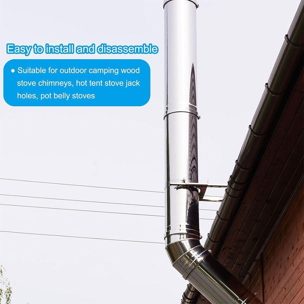 Diameter 6CM Chimney Pipes Stainless Steel Stove Pipes Flue Extension Tube  Tents