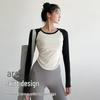 Women's Slim-Fit Color Block Long Sleeve Yoga Top