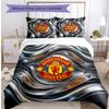 Manchester United Vzorovaný 3dílný povlakový set na peřinu a polštáře Měkký Šetrný k pokožce Omyvatelný Povlak na peřinu a povlaky na polštáře Celoroční Ložnice