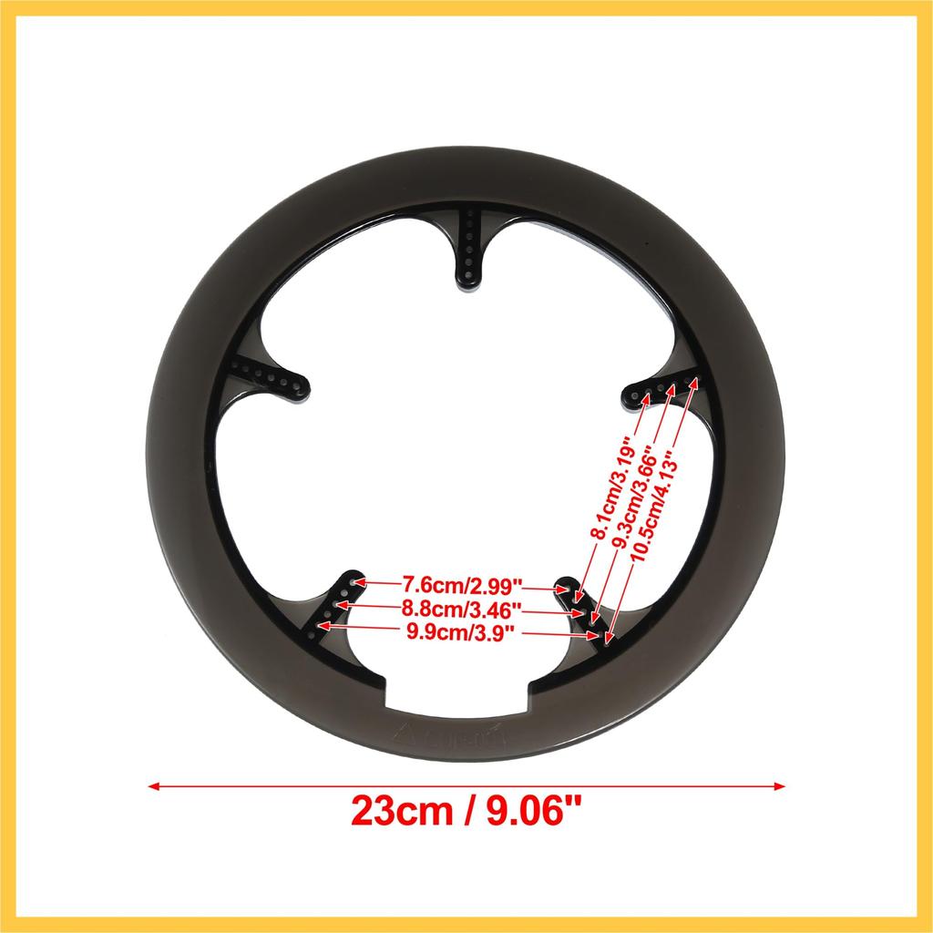BULLSPANN Motorcycle Crankset Chainwheel Protector Chainwheel Protection 56 Replacement Cover, Cover, 52, 53, Teeth, Black/Clear, Part/Accessory.