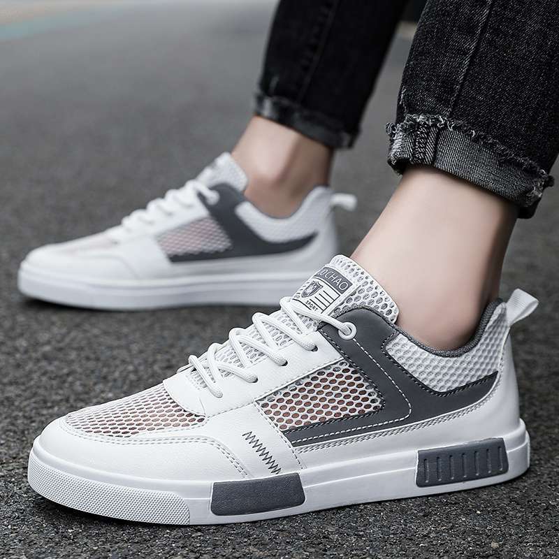 Men's shoes 2025 new summer breathable mesh thin sports and leisure board shoes student trend versatile little white tide shoes