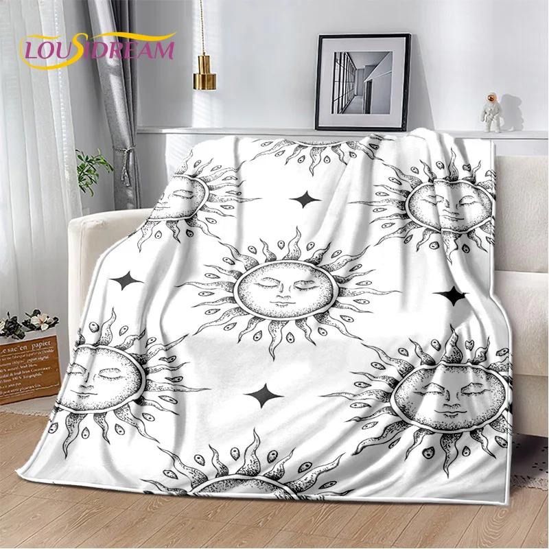 Mysteriou Tarot Sun Moon Mandala Magic Soft Flannel Blankets,Throw Blanket Comfortable Blanket for Picnic Beds Sofa Home Bedroom