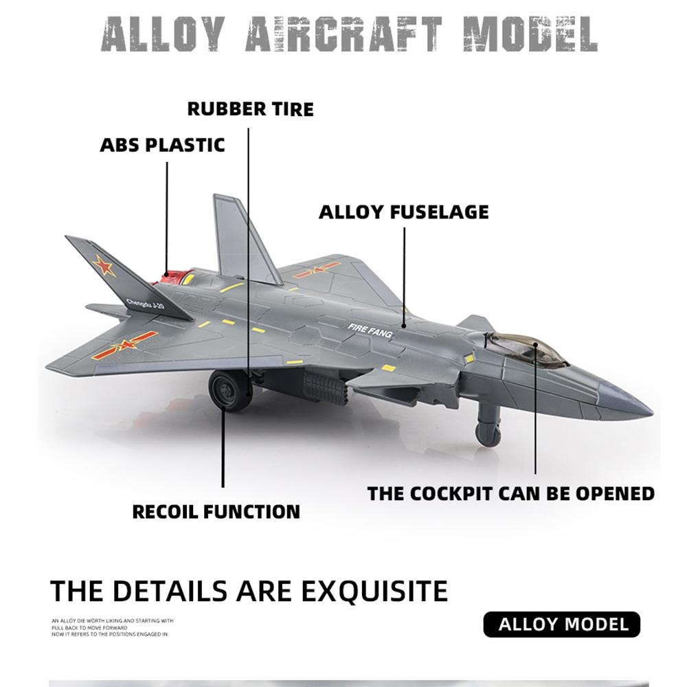 1/72 Scale Fifth Generation Fighter Plane J-20 Toy Type Aircraft for Military Children Excellent Simulation Diecasts Toy Vehicle